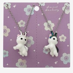 Snail Kitty Friendship Necklaces